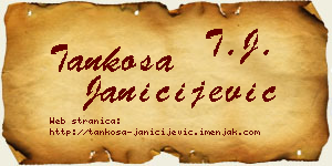 Tankosa Janičijević vizit kartica
